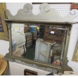 BEVEL EDGED OVERMANTLE MIRROR IN PAINTED FRAME
