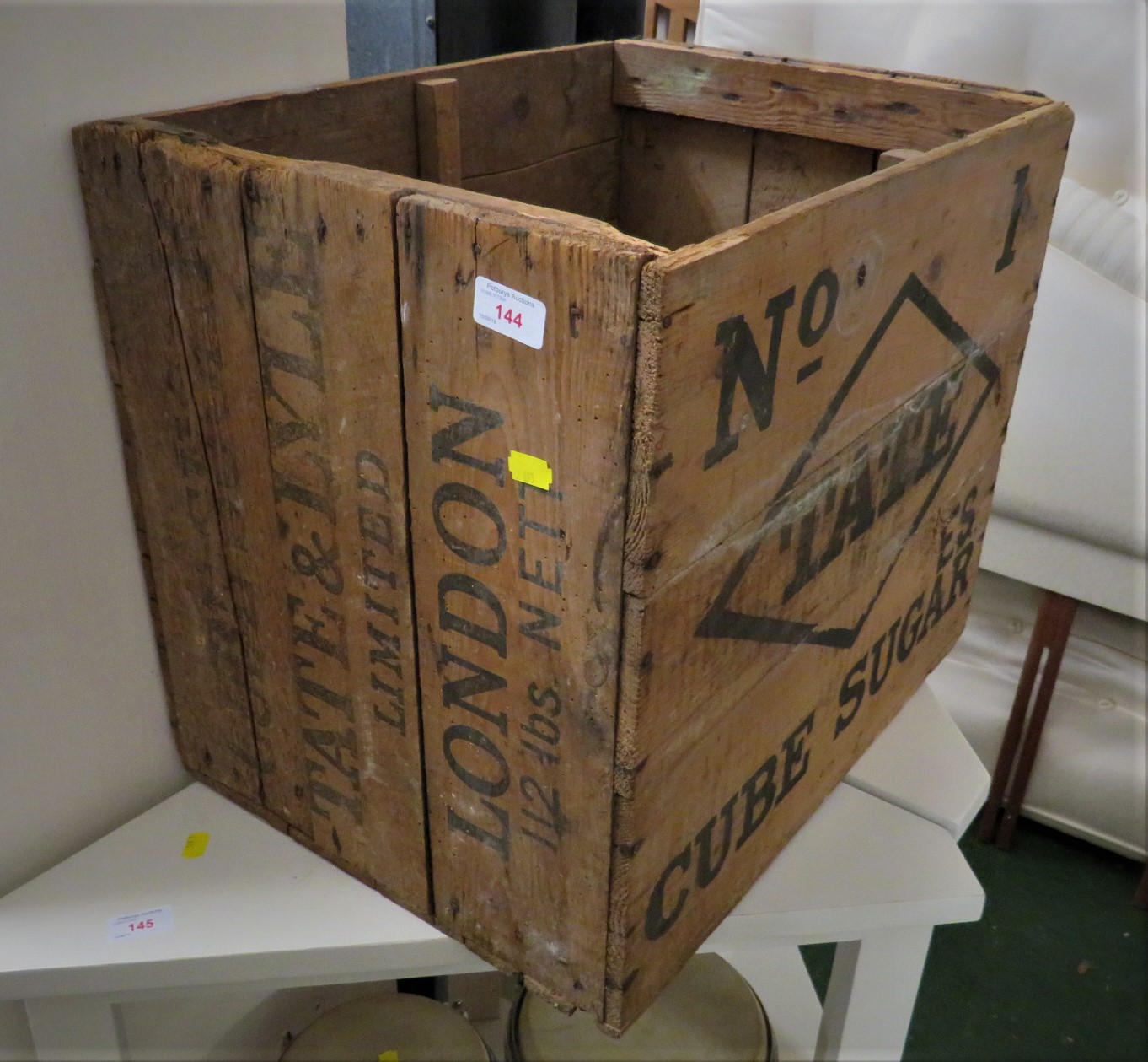 VINTAGE TATE & LYLE WOODEN CRATE