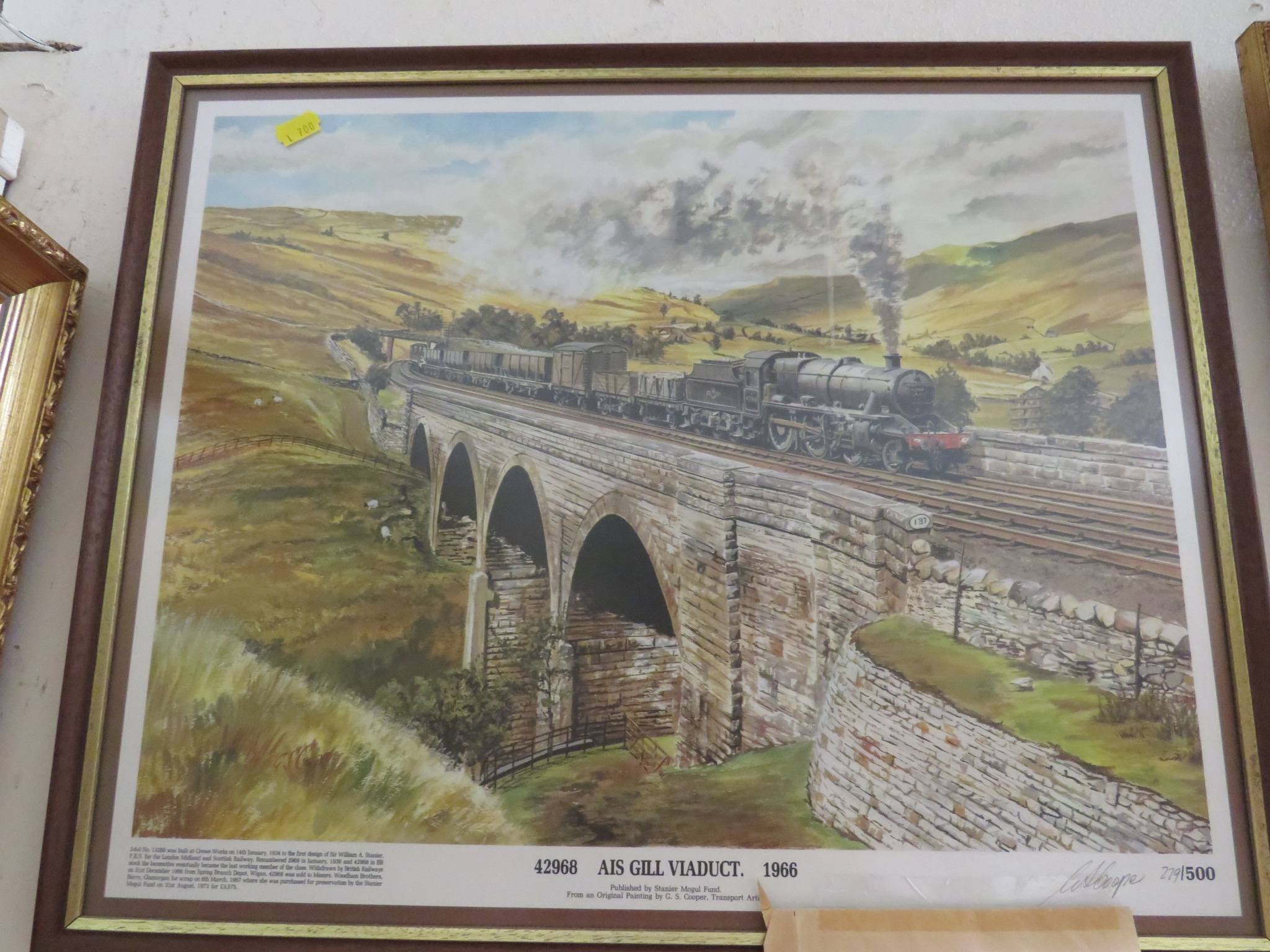 FRAMED AND MOUNTED PICTURE OF LOCOMOTIVE 'SNOWDON MOUNTAIN RAILWAY', TOGETHER WITH LIMITED EDITION - Image 3 of 3