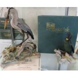 LIMITED EDITION TEVIOTDALE ORNAMENT 'GREY HEROIN' AND BOXED TEVIOTDALE ORNAMENT OF SEABIRD