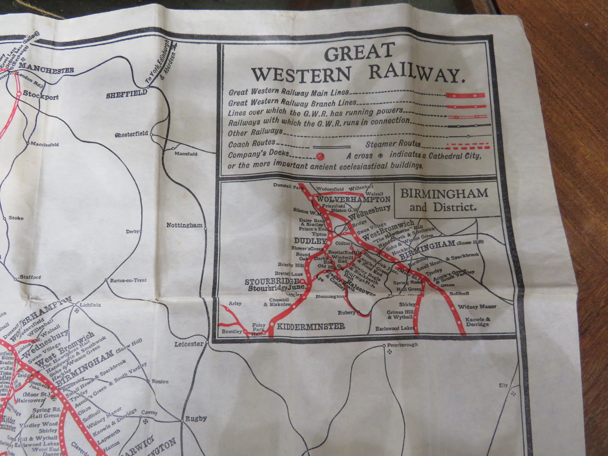 MAP OF GREAT WESTERN RAILWAY SYSTEM WITH ORIGINAL GWR WRAPPER - Image 2 of 2