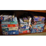 SIXTEEN BOXED PLASTIC MODEL KITS OF AIRCRAFT, MAINLY JET FIGHTERS, INCLUDING AIRFIX, REVELL AND