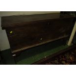 19TH CENTURY PLAIN MAHOGANY COFFER WITH TWO CANDLE BOXES WITHIN