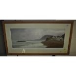'BRACING DAY, SIDMOUTH', FRAMED LIMITED EDITION PRINT AFTER ALISON BRADLEY, SIGNED AND NUMBERED IN