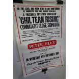 TWO VINTAGE PETER ELEY ESTATE AGENTS OF EXMOUTH HOUSE AUCTION POSTERS FOR 'CHILTERN RISING',