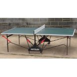 KETTLER TABLE TENNIS TABLE WITH FOUR BATS AND PROTECTIVE COVER