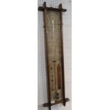 An Admiral Fitzroy barometer in oak case, height 102cm