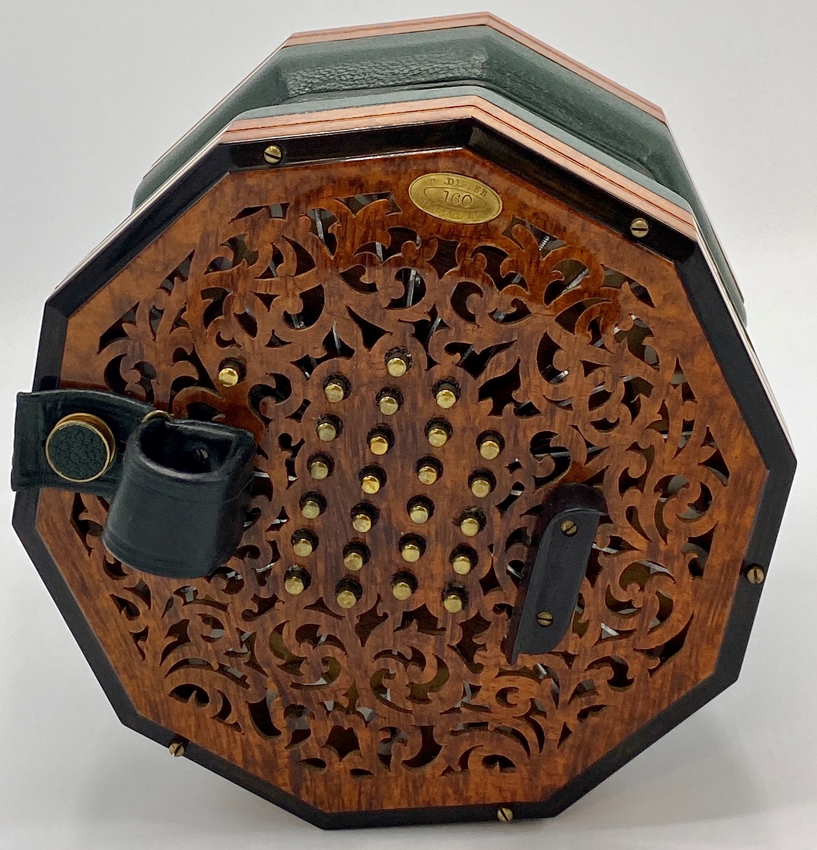 Colin Dipper forty-eight button 'English' system concertina tenor (viola range) with top note F - Image 4 of 20
