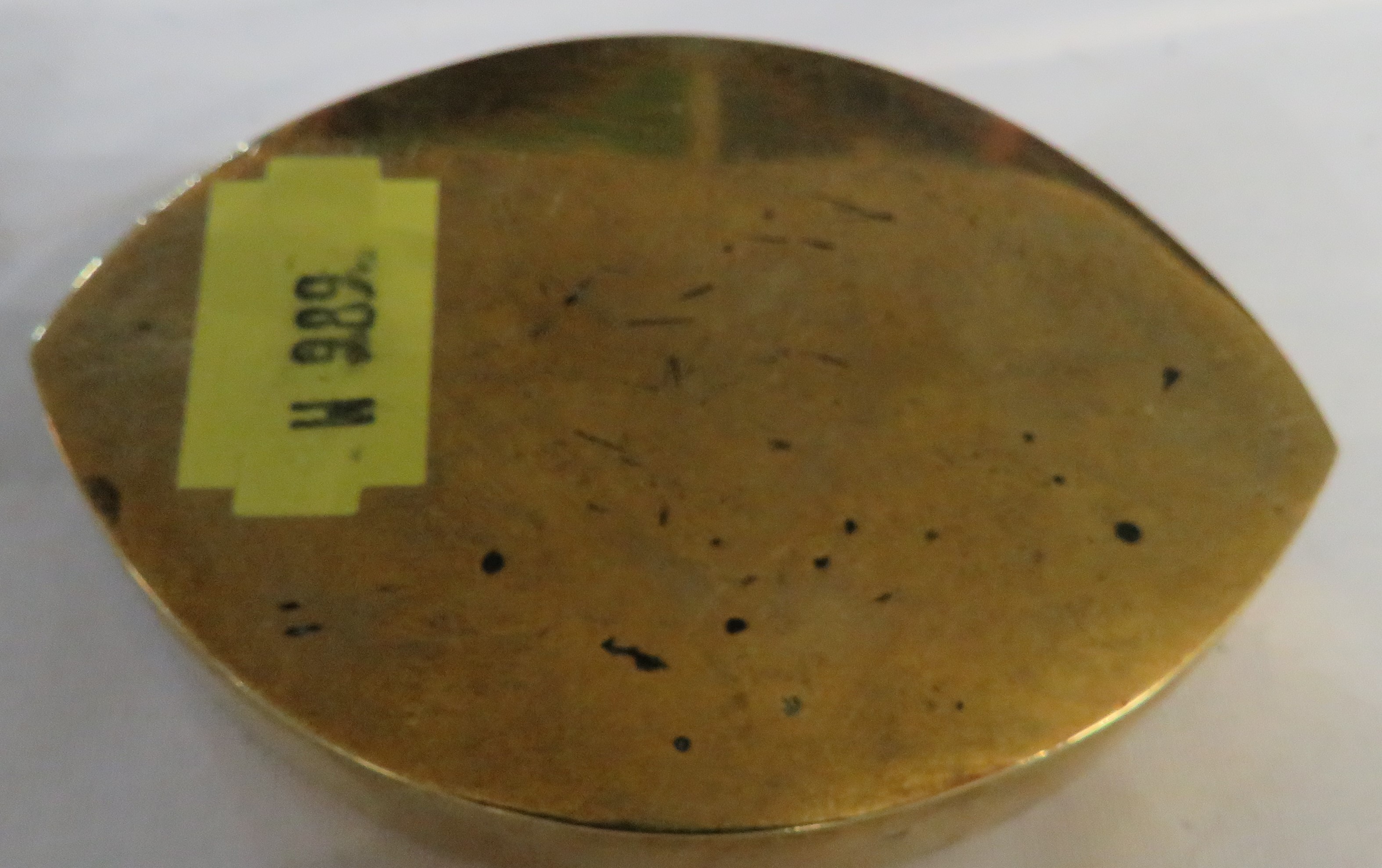 Tasmania interest - a Victorian oval brass paperweight with intaglio seal, inscribed to the - Image 2 of 2