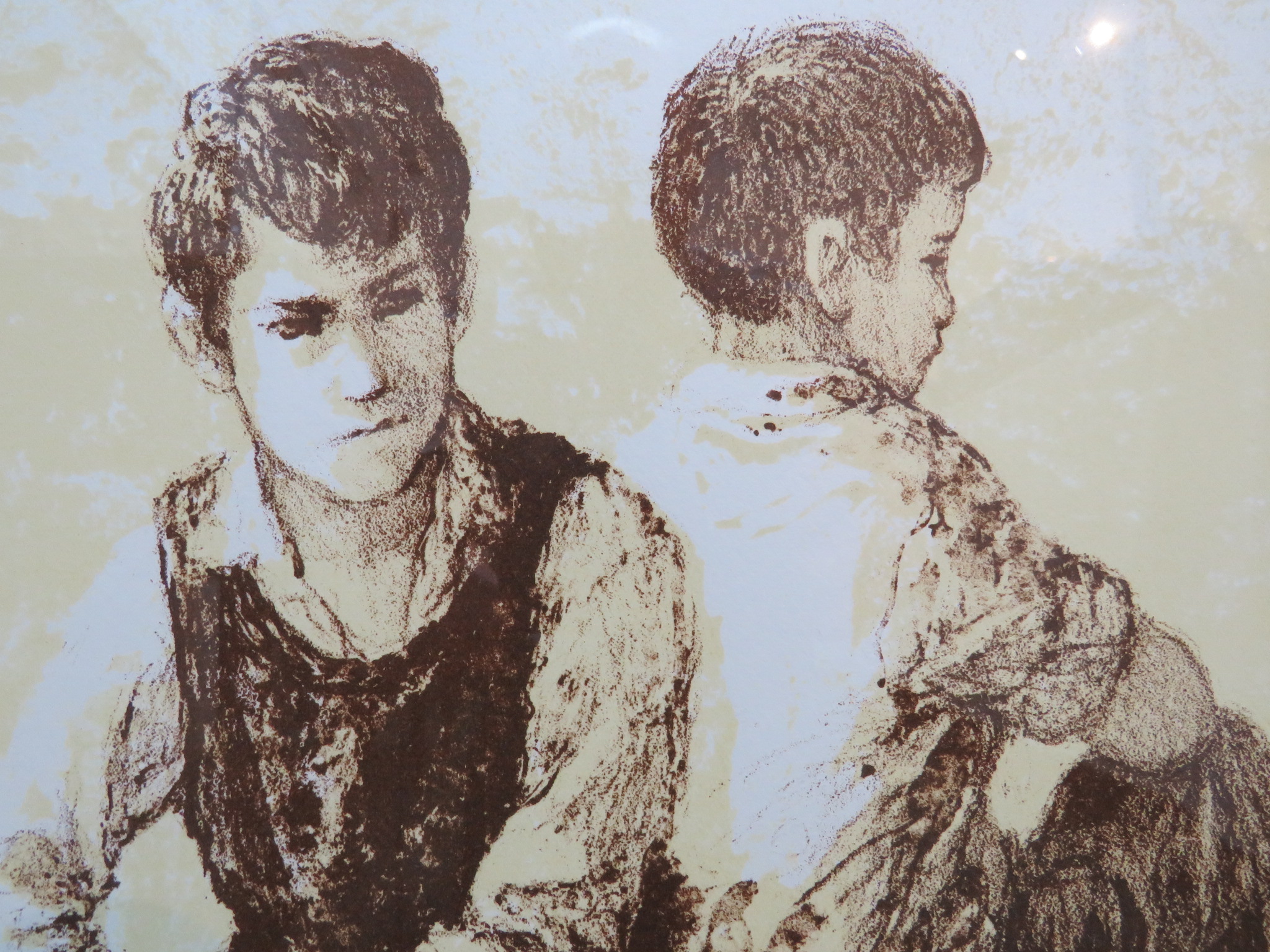 After William Weintraub (b 1926) - Two Young Boys, lithograph, (37cm x 45.5cm), signed in pencil - Image 3 of 8