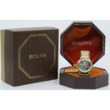 Bulova Accutron Spaceview wristwatch, gold-plated case, the back numbered 2-438234 N3 and marked
