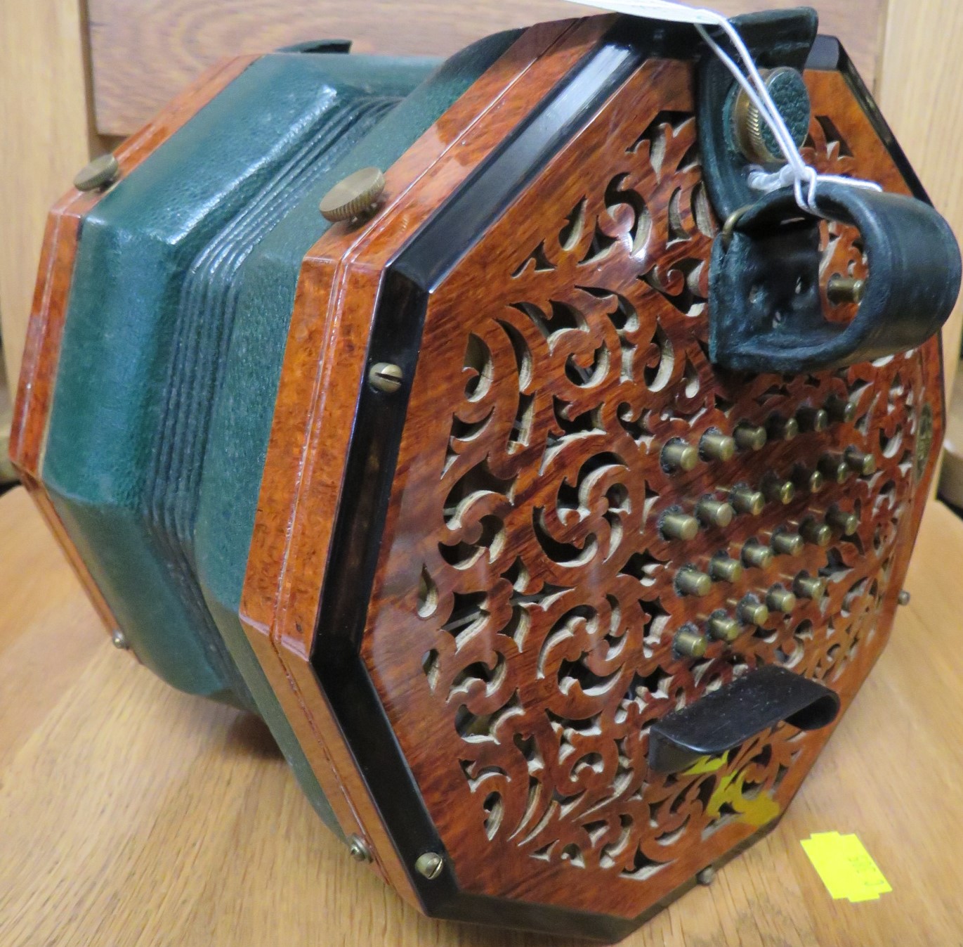 Colin Dipper forty-eight button 'English' system concertina tenor (viola range) with top note F - Image 9 of 20