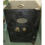 John B Field iron safe, painted black, labelled John B Field Manufacturer 153 Gt Charles St