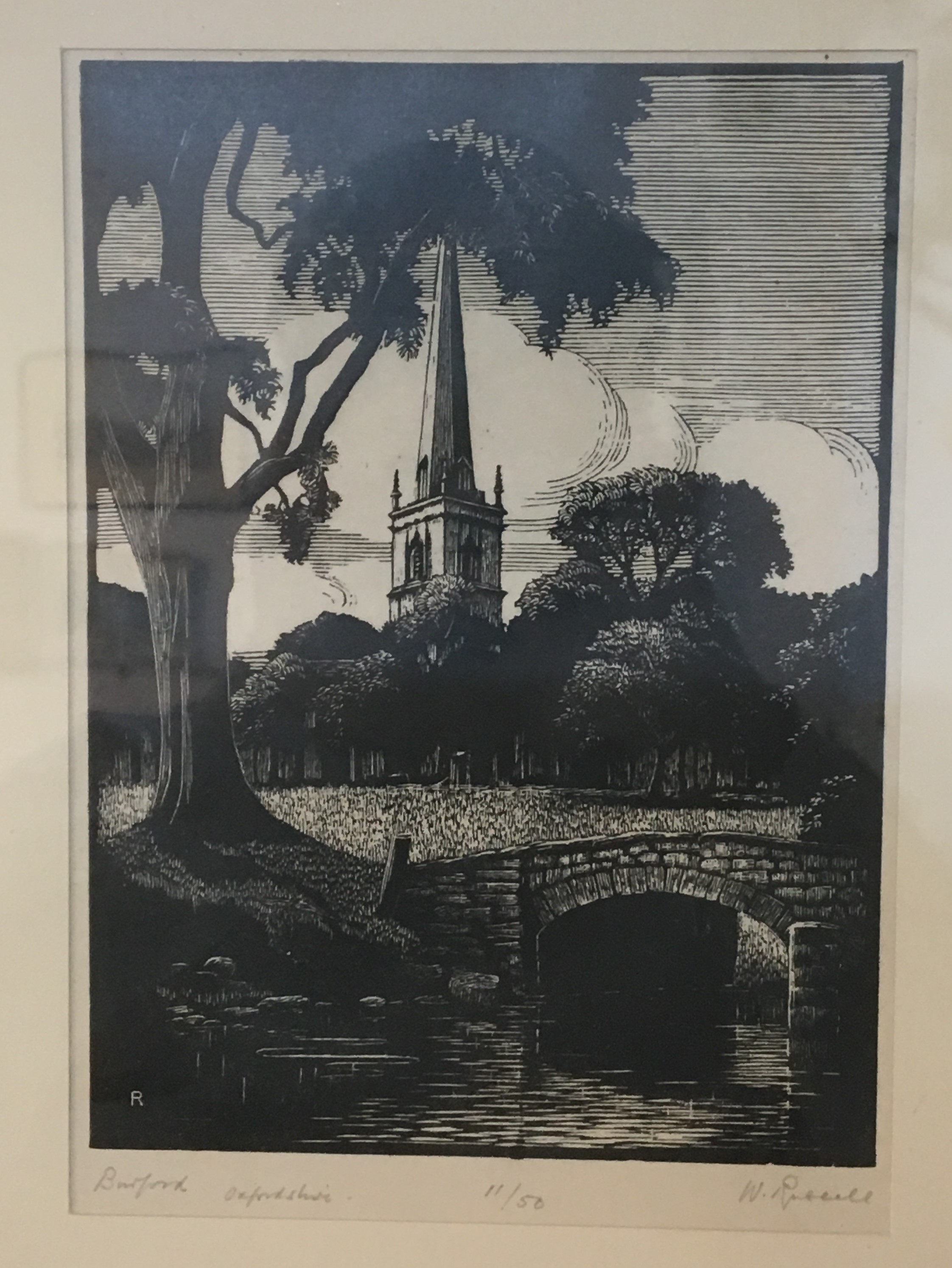 Two David Young Cameron (1865-1945) etchings, 'The Itchen, near Winchester', and 'The Lea near - Image 5 of 5