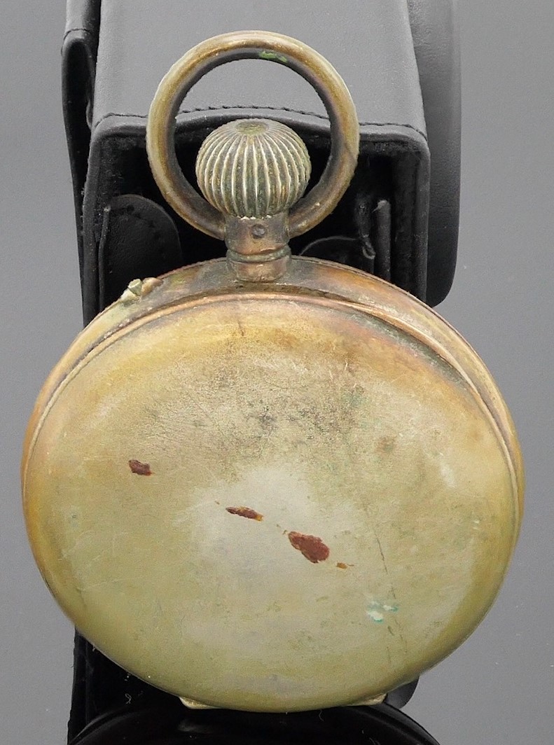 Goliath pocket watch, dial with Arabic numerals and subsidiary seconds dial, signed Rowell Oxford, - Image 2 of 2