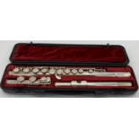 Yamaha 211 SII silver plated flute with hard plastic carry case