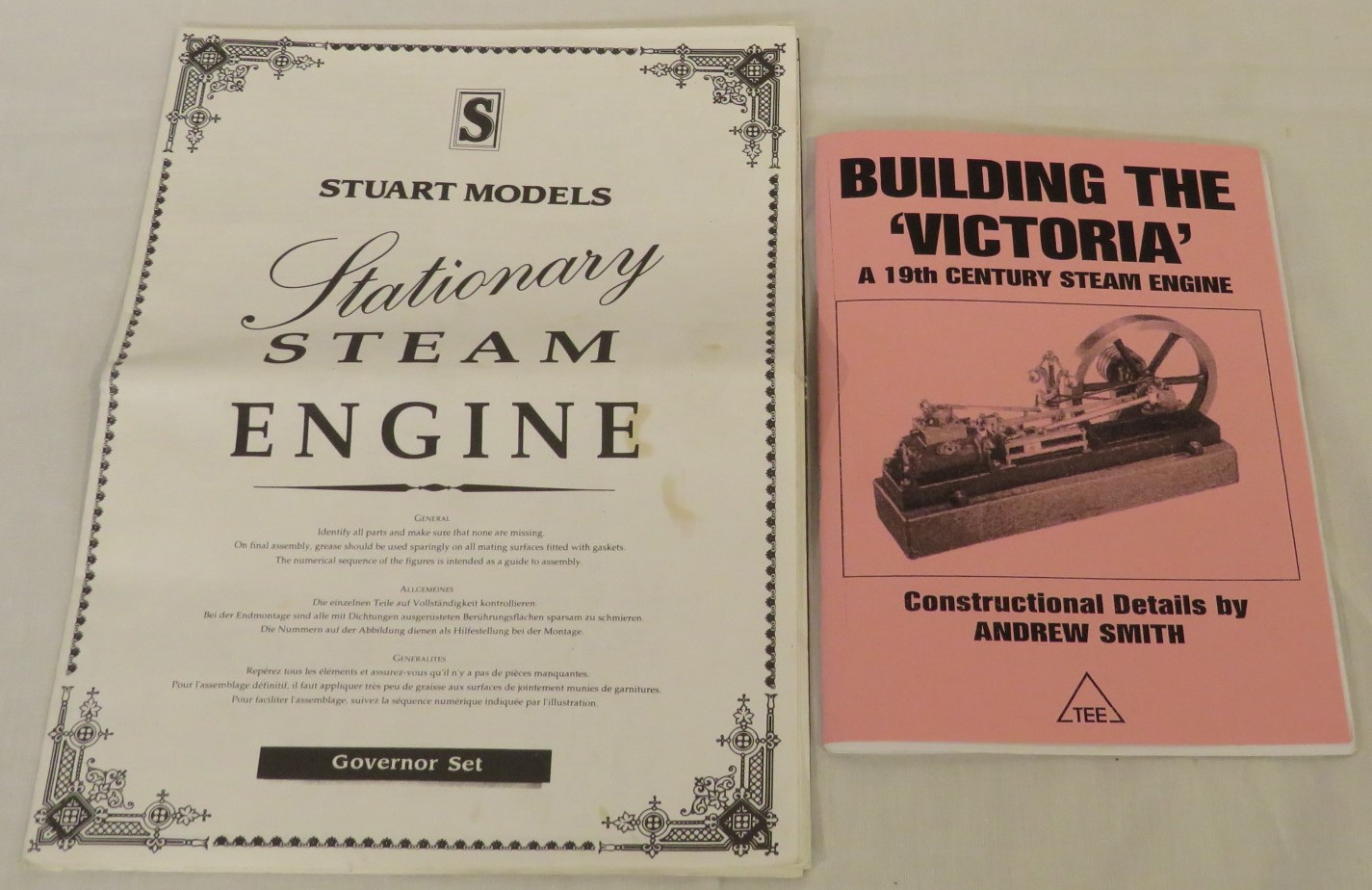 A model of a 'Victoria' double cylinder steam engine, diameter of flywheel about 18cm, mounted on - Image 8 of 12