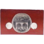 Victorian tunnel book perspective diorama of the Thames Tunnel, engraved with hand colouring,