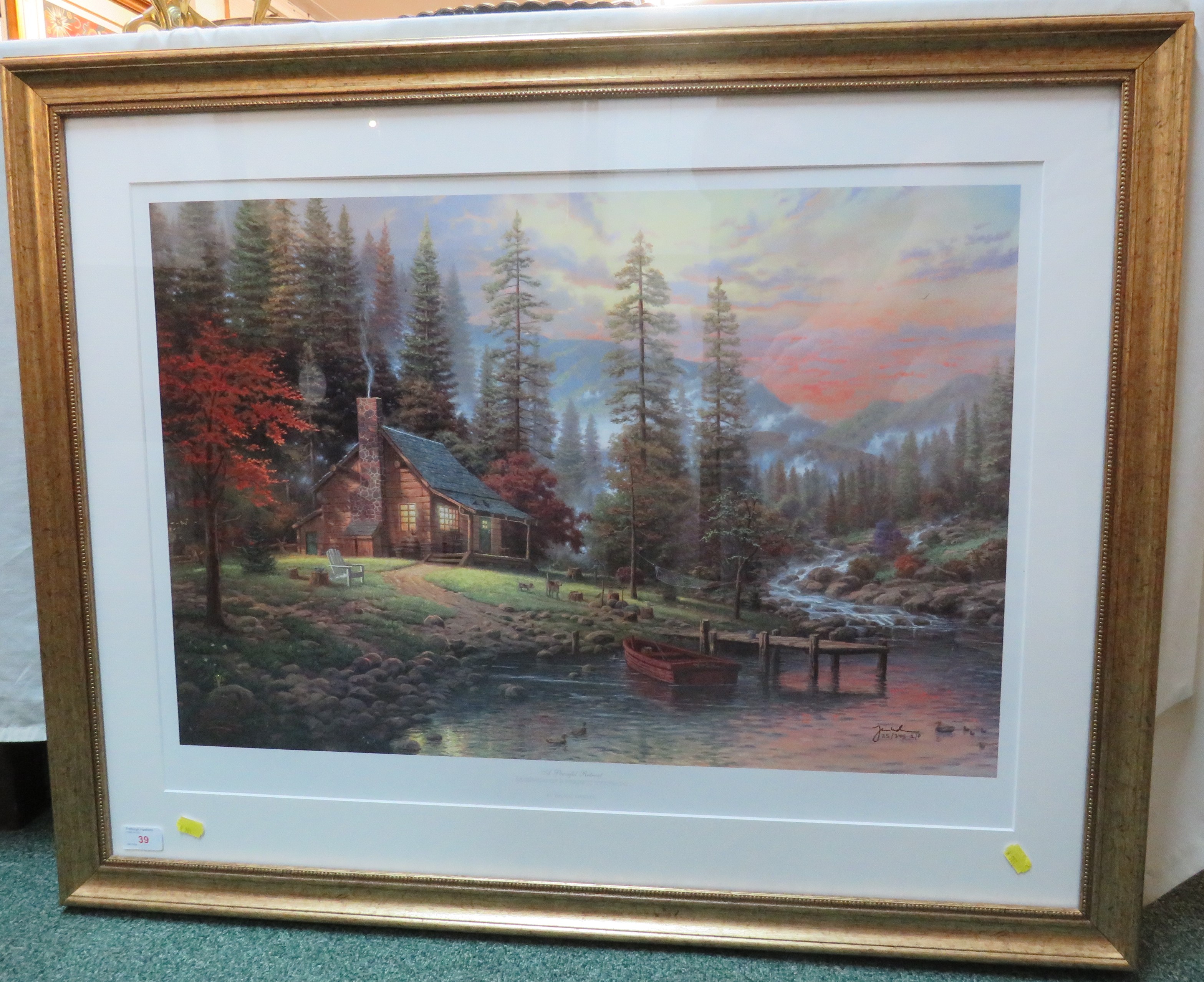 After Thomas Kinkade (1958-2012) - 'A Peaceful Retreat Beginning of a Perfect Evening II', - Image 2 of 2