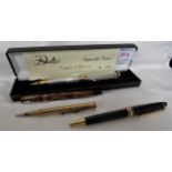 DELTA BALLPOINT PEN WITH 925 SILVER BARREL, GUARANTEE CARD AND PRESENTATION BOX; BALLPOINT PEN