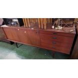 VINTAGE WRIGHTON SIDEBOARD WITH TWO SLIDING DOORS, THREE DRAWERS AND SLIDE DRAWER