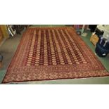 SUBSTANTIAL RED GROUND PATTERNED FLOOR COVERING / CARPET