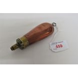 G & J W HAWKSLEY COPPER AND BRASS POWDER FLASK