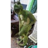LARGE COMPOSITE STONE GARDEN STATUE OF CLASSICAL FEMALE NUDE