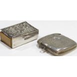 SILVER MATCH VESTA, BIRMINGHAM ASSAY, 0.5 OZT, AND BIRMINGHAM SILVER MATCHBOX SLEEVE