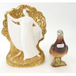 Minton Limited edition figure Hera & The Peacock together with Beswick Pigeon 1383(2)