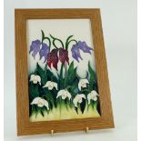 Moorcroft Alpine Meadow Framed Plaque by Nicola Slaney,