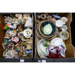 A mixed collection of items to include assorted figurines, damaged Royal Doulton Flambe Elephant,