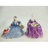 Royal Doulton lady figures Elyse HN2429 and Charlotte HN2421 (2)