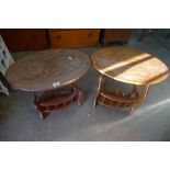 Pair of mid-century style magazine racked side tables