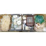 A mixed collection of items to include, punch bowl set, whiskey tumblers,