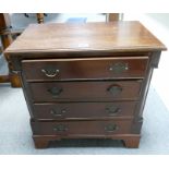 Georgian style Mahogany and Oak chest of 4 drawers,