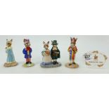 Royal Doulton Bunnykins Punch DB235, Judy DB234 Uncle Sam DB50,