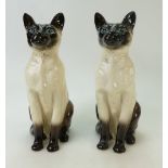 Two Beswick Siamese Fireside Cats.