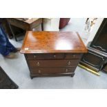 Modern 3 over 2 chest mahogany drawers