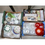 Mixed collection of items to include boxed porcelain dolls, Chamelian ware items,