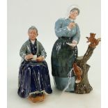 Royal Doulton character figures Good Friends HN2783 and The Cup Of Tea HN2322 (2)