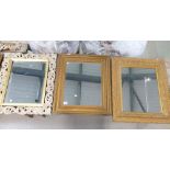 Three decorative gilt framed wall mirrors (3)