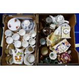 A mixed collection of items to include Royal Doulton and Masons (2 trays)