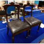 Pair of Regency Mahogany dining chairs