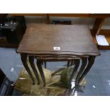 20th Century Oak Nest of 3 Tables (52cm Tall x 35cm Depth x 51cm Width)