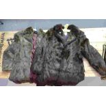 Two 3/4 length ladies Rabbit fur coats(2)
