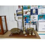 Set of brass weighing scales marked - 'Cooperative Wholesale Society Limited'