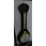 Early 20th Century oak case Android barometer