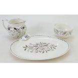 A collection of Wedgwood small items each decorated with silver lustre decorations of swirling blue