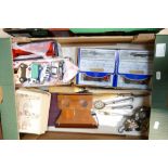 Job lot including steroscope and collection of stereo cards, toy cars and lorry,